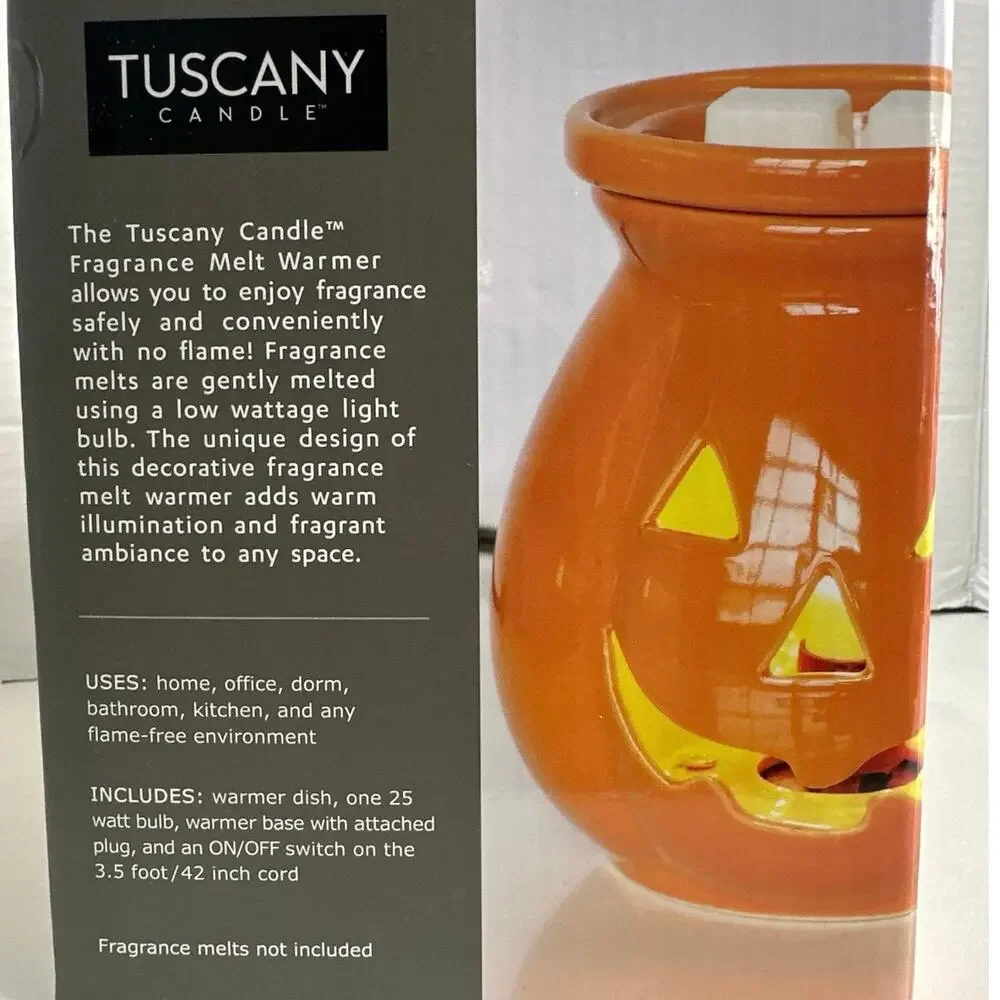 Tuscany Jack-O-Lantern Frangrance Melt Warmer electric by Tuscany Candle NWT.